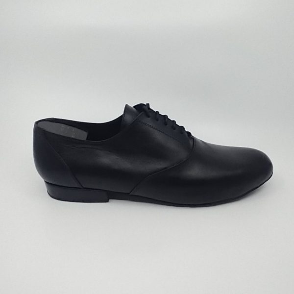 Black leather tango leader shoes