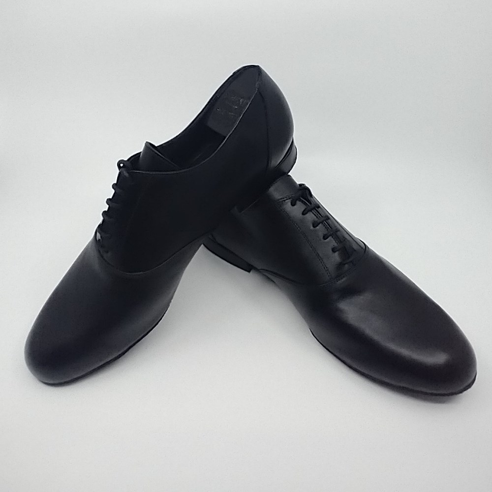 Black leather tango leader shoes
