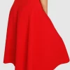 Front Button Red-White Klosh Tango Skirt by Touchline - Image 2