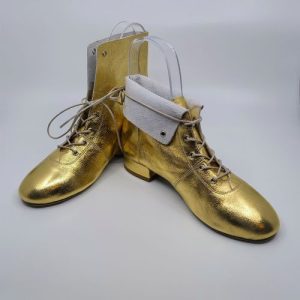 Unisex Boot - Shiny Gold Leather