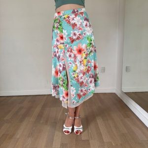 Colourful Satin Tango Skirt, by Chique