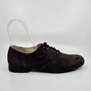 Dark brown suede tango leader shoes